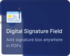 Digital Signature Field Card